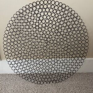 Pier 1 Black Metal Circular Wall Decor or Shallow Bowl